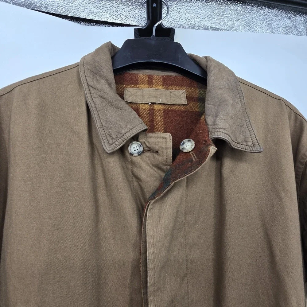 Vintage Reversible WILLIS & GEIGER Hunting Coat Jacket Men L Plaid Brown Outdoor